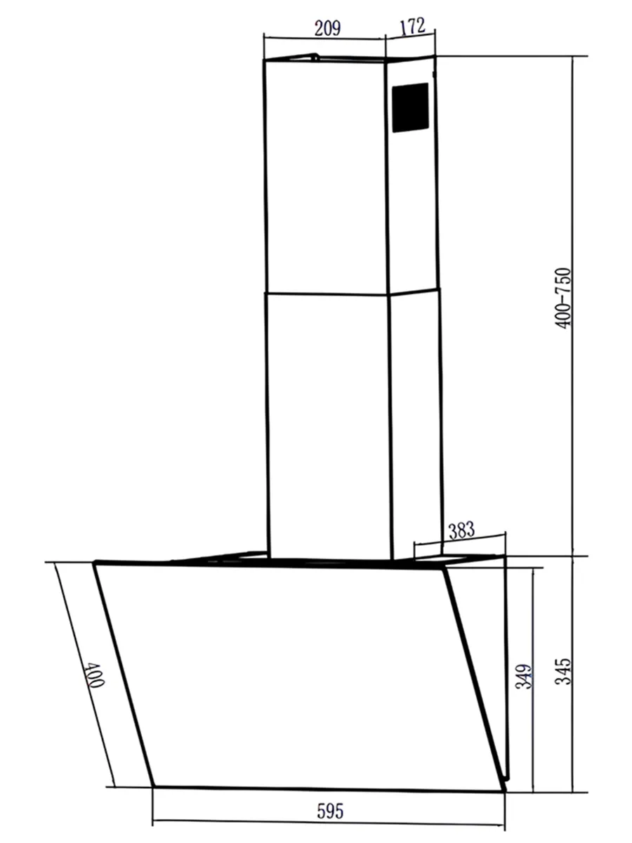  Каминная вытяжка NORDFROST HM 6080 B