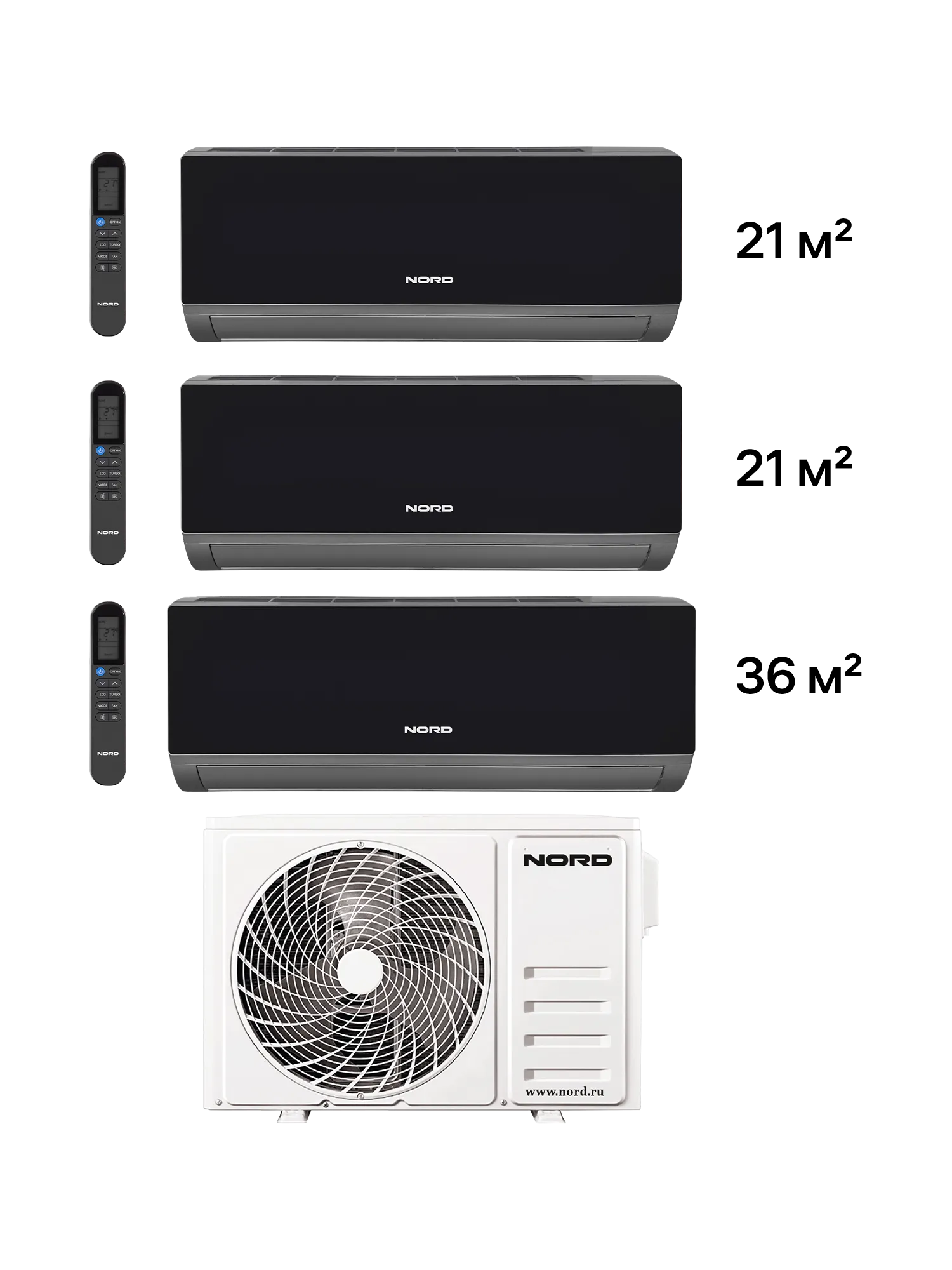 Мульти сплит-система NORD iM7712 BL - Сделано в России (Made in Russia)