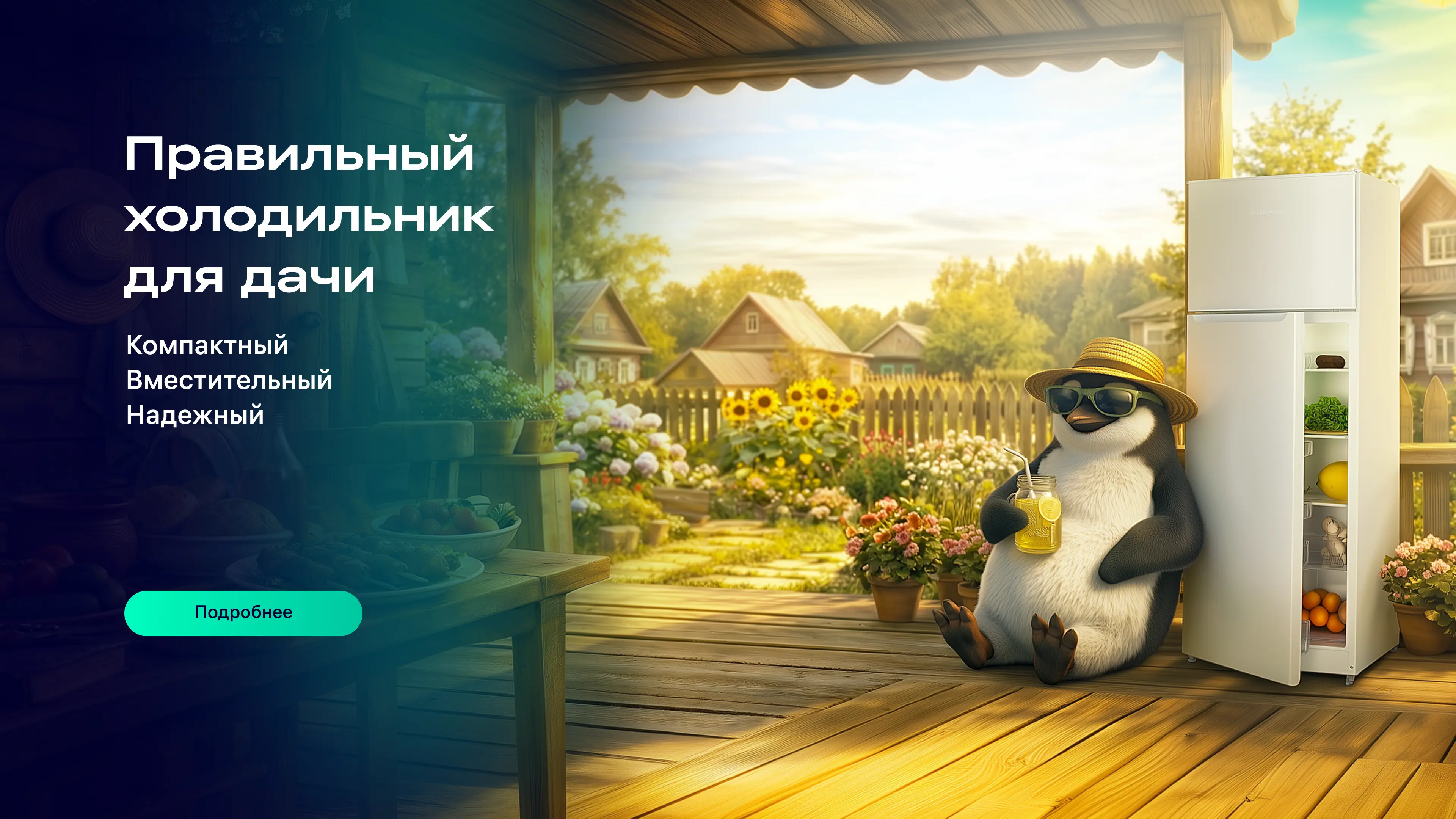 Слайд Холодильник для дачи