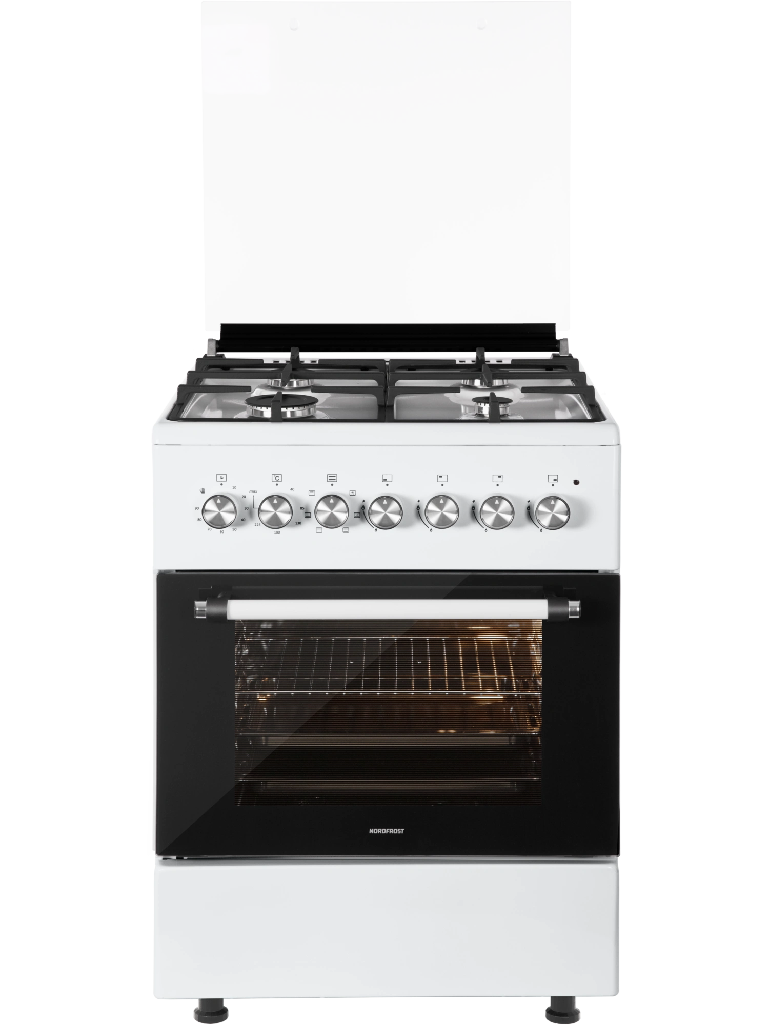 Плита газоэлектрическая NORDFROST GE 6064 W - Сделано в России (Made in Russia)