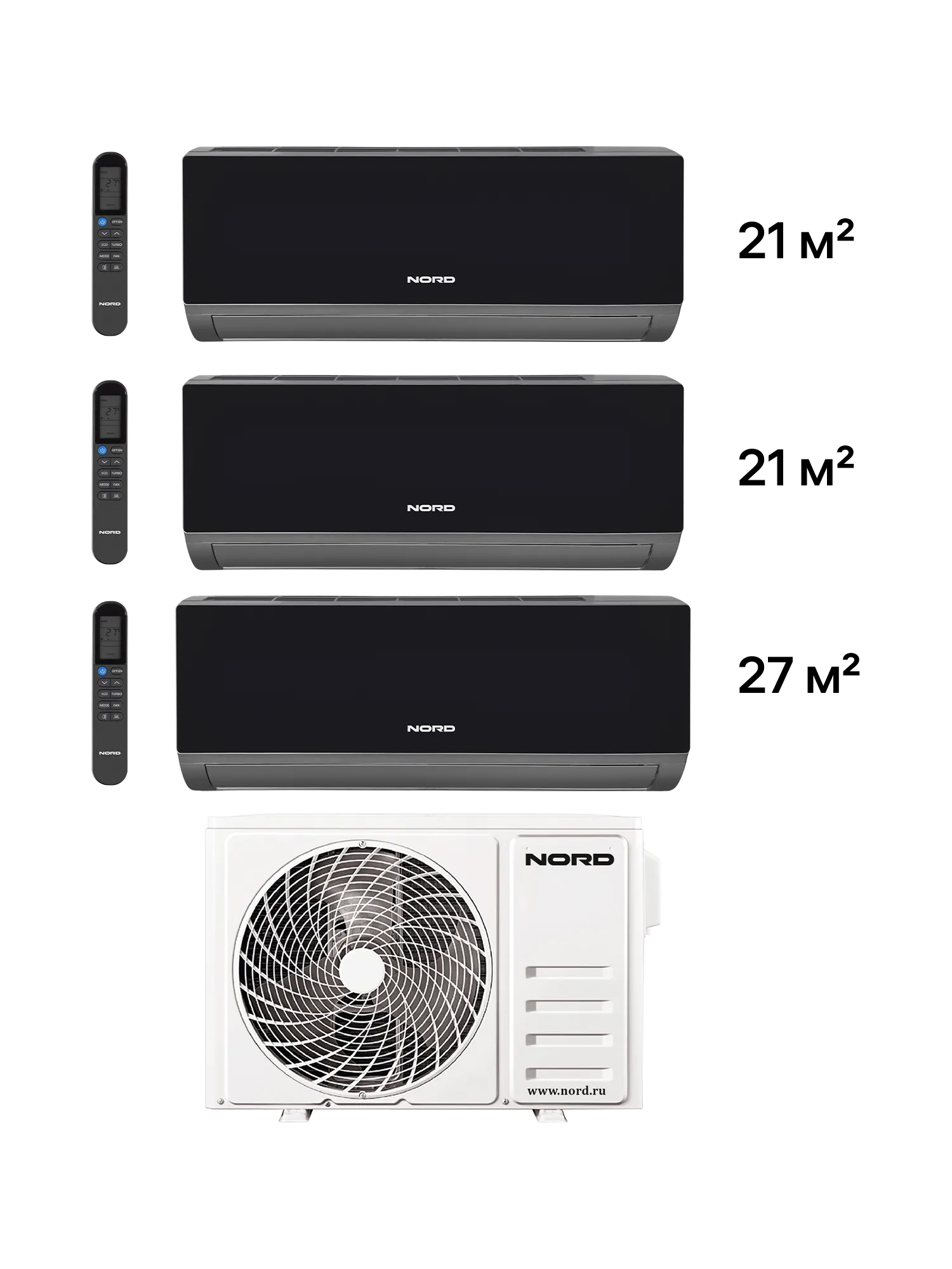 Мульти сплит-система NORD iM779 BL - Сделано в России (Made in Russia)