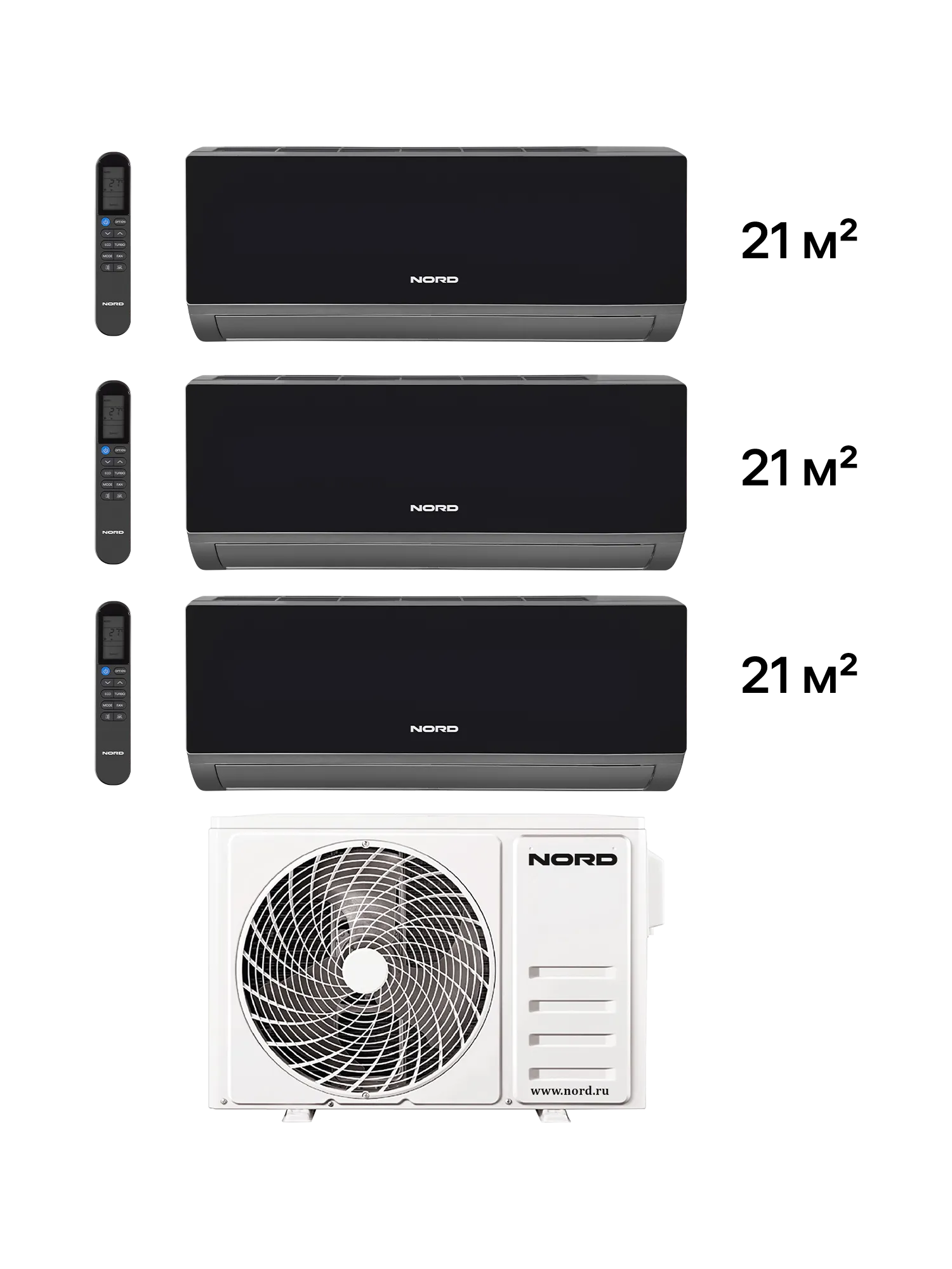 Мульти сплит-система NORD iM777 BL - Сделано в России (Made in Russia)