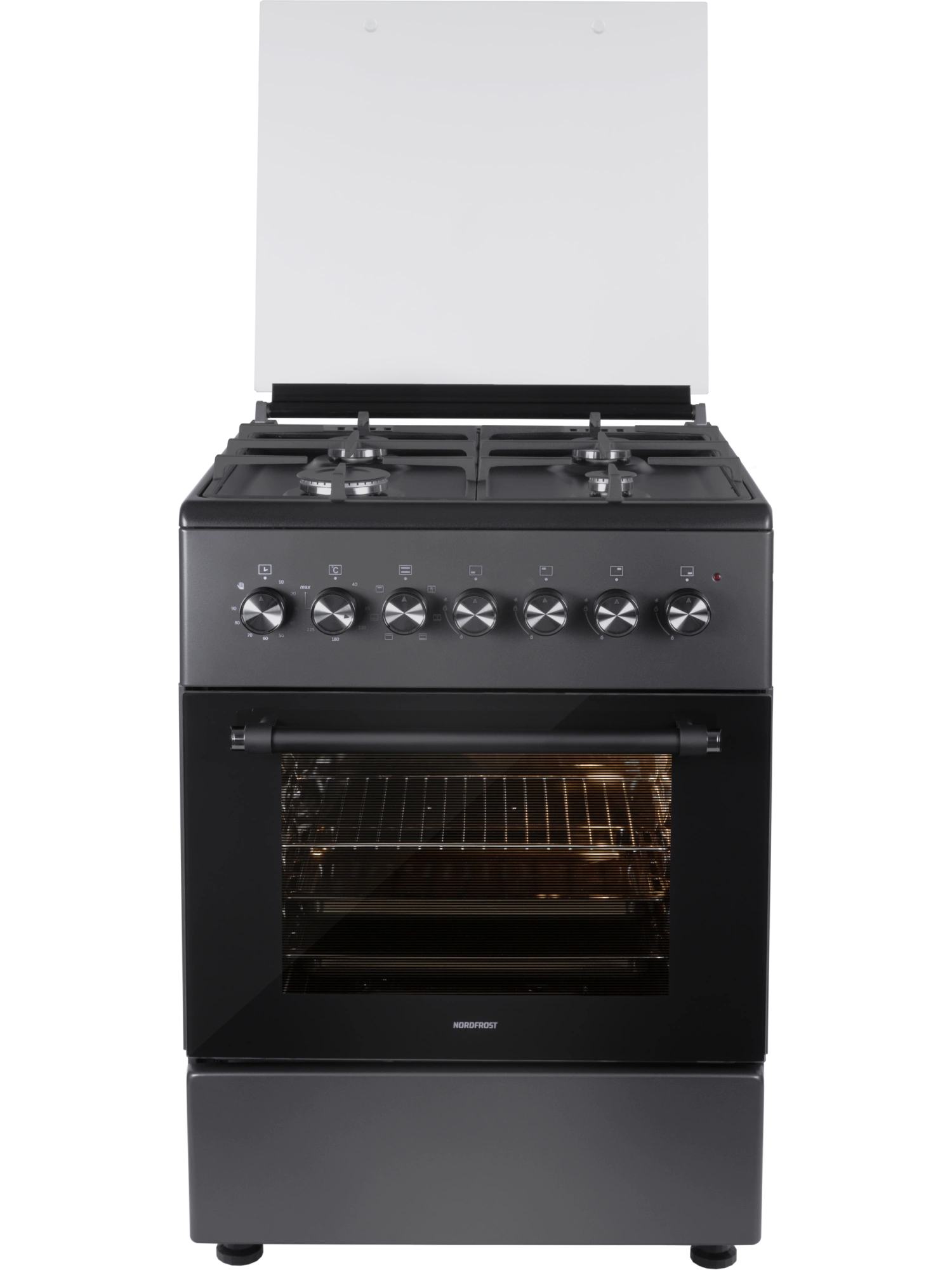 Плита газоэлектрическая NORDFROST GE 6064 Gd - Сделано в России (Made in Russia)