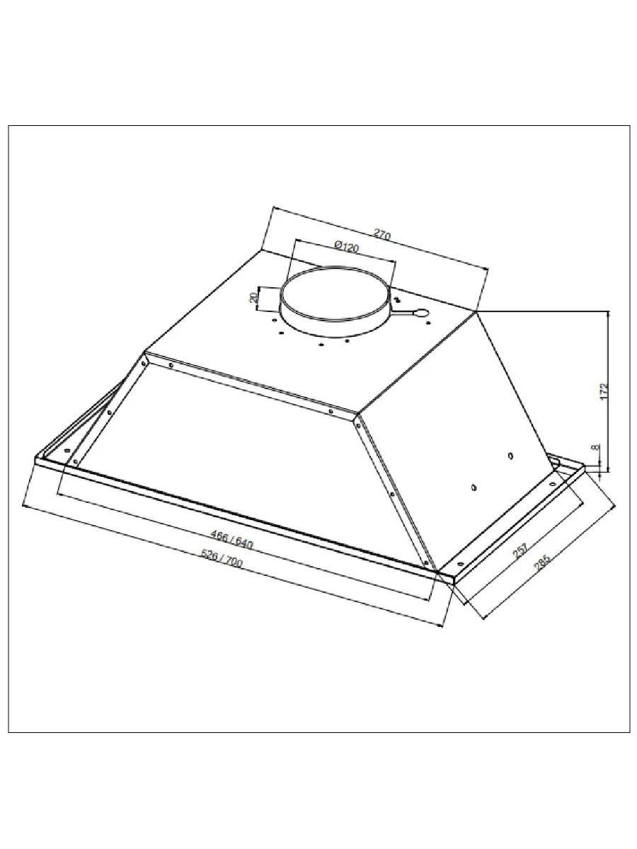  Встраиваемая вытяжка NORDFROST FB 6060 X