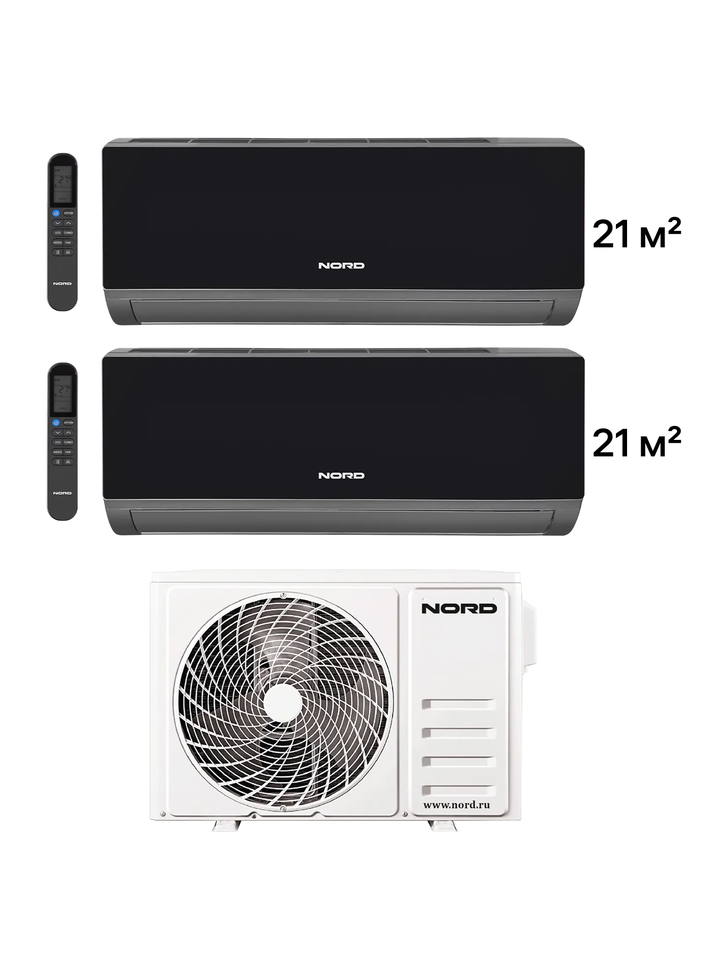 Мульти сплит-система NORD iM 77 BL - Сделано в России (Made in Russia)