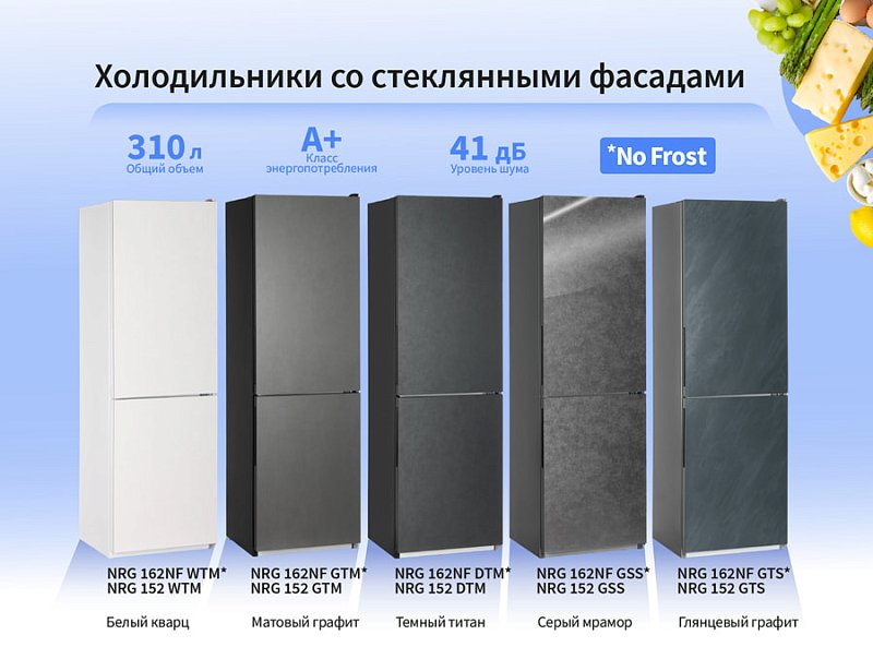 Новые холодильники NORD с текстурными стеклянными фасадами — стиль и комфорт на вашей кухне NORD